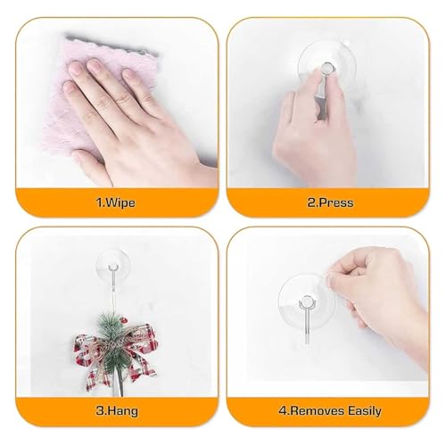 Image of Picture Hanging Chain with Adhesive Hooks and Suction Cup for Stained Glass Window Hangings Kit and Suncatchers Black Metal Chain Kit 18 pcs (Black)