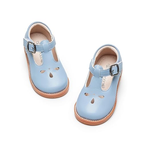 Image of Kiderence Toddler Girl Mary Jane School Uniform Dress Shoes Oxford Flats | Wide Toe Box Great Comfort for Student Shoe and Flower Girl Shoe for Wedding, Parties, Church