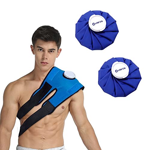 Paquete de hielo - lesiones deportivas,alivio del dolor, dolor en las articulaciones,contusiones,cirugía,esguinces y más - el mejor uso para rodillas, hombros,cintura,espalda - 2 bolsas y paquetes Cover