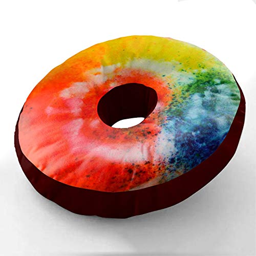 Image of Kesar Enterprises Donut /Doughnut Cushion /Pillow | Velvet Fabric|Birthday Gifts | Soft Toys | Suitable for Wheelchair, Car Seat, Home or Office for Kids Cushion | Size 14x14 inches