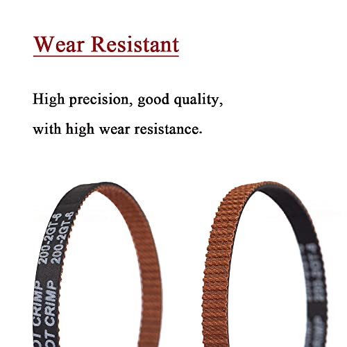 Image of MOTOU 10x200mm GT2 Timing Belt, Closed Loop, Upgrade Non-Slip Version, Width 6mm, Fit for 3D Printer and Most Belt Driven Printers