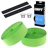 EMPT(イーエムピーティー) EVA ロード用 バーテープ ES-JHT020 クッション EVA製バーテープ ロード ピスト ドロップハンドルバーテープ ※エンドキャップ、エンドテープ付属 (緑(グリーン))