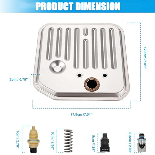 Image of Transmission Governor Pressure Solenoid Kit 48RE 47RE 46RE A518 with Filter Gasket Kit is Suitable for Dodge Filter kit Solenoid Valve and Sensor