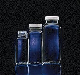 WHEATON Square Bottle, 16 oz, PK24