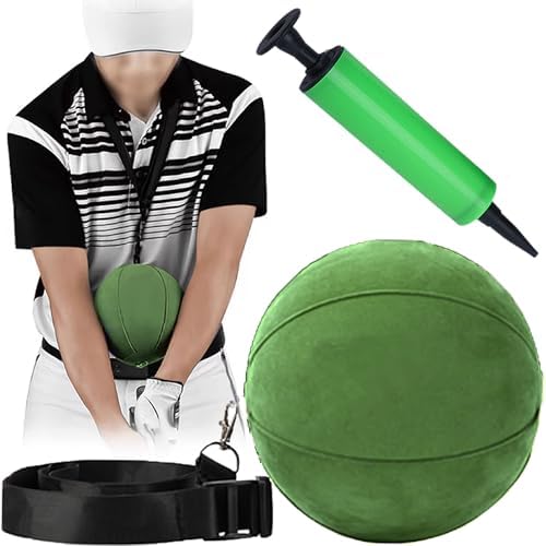 SUQ Golf Smart Ball, Swing Training Aids, Golf Swing Trainer, Aid Practice Balls Golf Impact Ball, Inflatable Adjustable Smart Ball Golf Swing Trainer Practice Training, Aid Posture Correction(Blue)