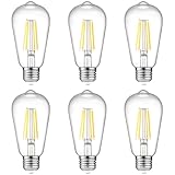 Ascher Vintage LED Edison Bulbs, 6W, Equivalent...