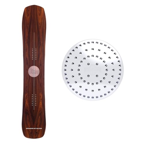 Stompgrip Premium Snowboard Stomp Pad | Circle | Old School Collection | 3D Design | Clear