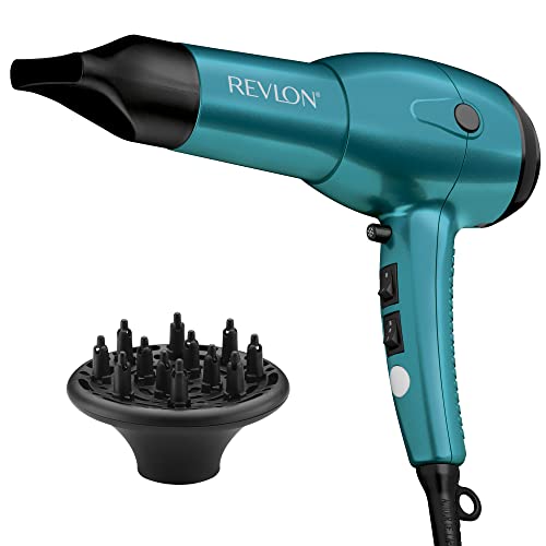 Amazon.ca: Revlon RV544FBLF Advanced Ionic Technology™ Hair Dryer with Diffuser, Powerful, Hair Dryer with Concentrator, Quick Dry, Lightweight, 2 Heat/Speed Settings, Less Frizz, Shiny and Smooth Hair, Blue