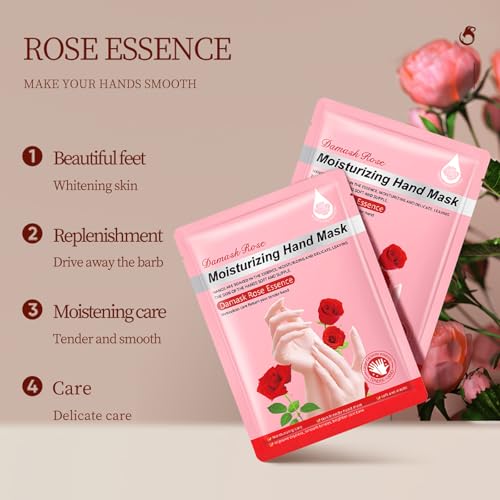 5 Arten Handmasken Set – Lavendel, Rose, Ziegenmilch Mit Niacinamid, Aloe Vera Und Honig, 5 Stück, Intensive Feuchtigkeitspflege Für Sehr Trockene Haut, Für Männer & Frauen Hand Skin Care Masks
