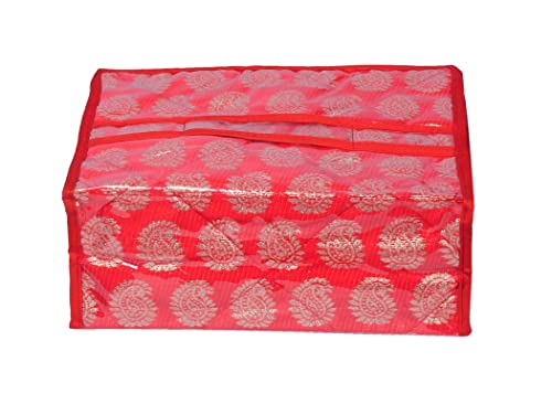 Image of Sunesh Creation Brocade Makeup and Jewellery Box /multipurposeOrganizer Make Up Pouch Jewellery Cosmetic Organizer Necklace Pouches Traveling Kit for Women's