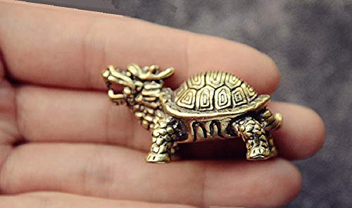 Estatua Decorativa Feng Shui Dragón Tortuga de Latón miniatura 7