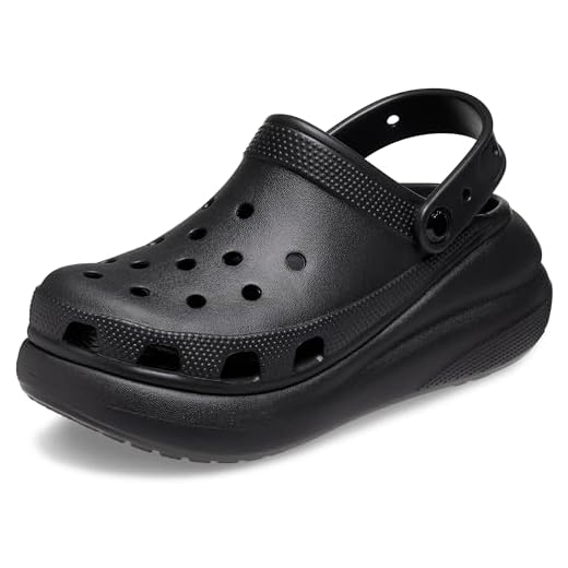 Sandália crocs classic crush platform clog black - 36