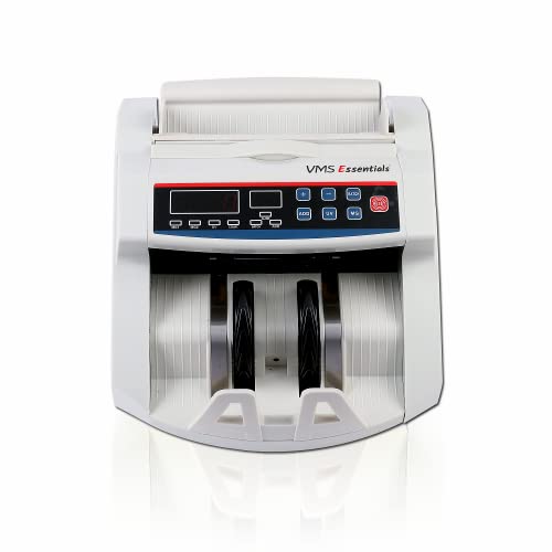 Image of VMS Essentials CCM01 Business-Grade Note Counter - Advanced Counterfeit Detection with UV, MG Sensors, Dual LED Display, and 1 Year Offsite Warranty Included