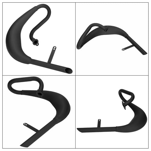 Image of FVRITO Performance Exhaust Muffler Expansion Chamber Pipe Silencer Gasket for 2 Stroke 50cc 66cc 80cc Engine Gas Motorized Bicycle Motor Bike Black