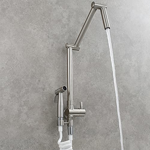 Robinet de cuisine avec pulvérisateur laiton mural pour évier et remplissage pot