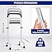 Fasjloctavty Stainless Steel Couch Stand Assist for Elderly, Height Adjustable Versatile Chair Stand Assist, Lightweight Mobility Standing Aid Rail for Seniors, Disabled, Support 450lbs (Black)