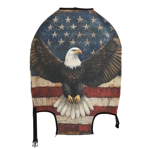 senya Travel Luggage Cover Suitcase Protector Noble Bald Eagle Flag Washable Baggage Covers Fits 22-24 Inch Luggage2