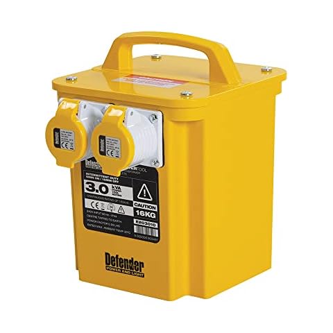 Defender E203010 3kVA Portable Transformer 110V 3000W , Yellow Cover