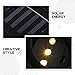 Kisangel 6Pcs Solar Fence Lamp LED Lighting Tool Warm White Outdoor Post Lights Black Shell for Garden Deck and Porch Use