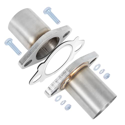 Image of PTEROSAUR 2 Exhaust Flange,Exhaust Flange Repair Piping Kit,2 Bolt Gasket Quick Fix Pipe Repair,Stainless Steel Exhaust Flange Pipe (2 inch, 6 inch long)