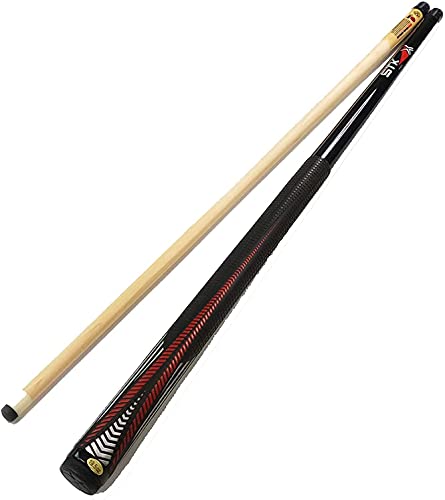 Taco de billar maple 58 pulgadas punta 11.5 mm rojo miniatura 1