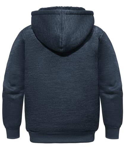 Image of SWISSWELL Unisex Boys Girls Fleece Hoodie Sherpa Lined Jacket Zip Up Hooded Sweatshirt Winter Outerwear for Kids