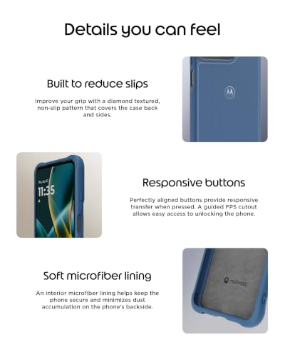 Image of Motorola Moto G (2025 /2026), G Play (2026) Rugged Protective Case Dusk Blue | Precision fit, Military Grade Shock Absorbing Cover for Enhanced Phone Grip, Drop Protection