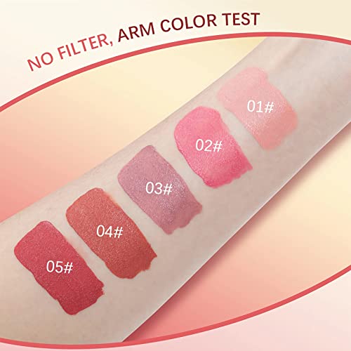 Liquid Blush, Soft Cream Face Blush Makeup For Cheeks & Lips, Natural Matte Finish Looking, Weightless, Long-Lasting, Dewy Cheek Tint, Moisturizing Face Blush Stick For Cheek (Blush-1#) #TOP6