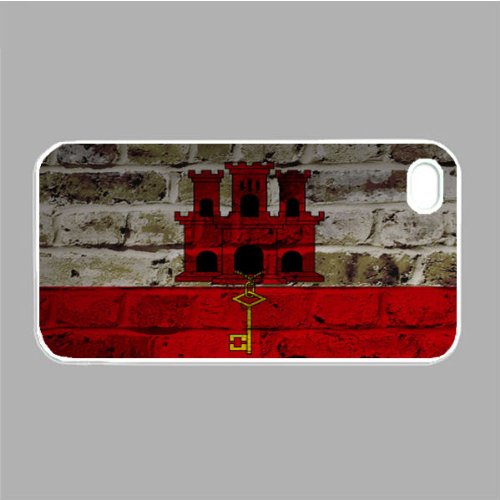 Gibraltar Flag Brick Wall iPhone 4s White Case