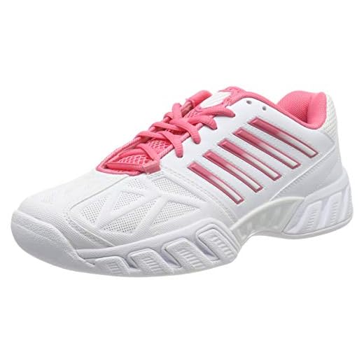 K-Swiss Performance Bigshot Light 3 Carpet, Zapatillas de Tenis para Mujer, Blanco, Rosa, citronela, 175 M, 39 EU