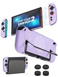 Switch 2 Dockable Protective Case Only Compatible with Nintendo Switch 2,Ultra Slim Hard Shell,Precise Cutouts,Kickstand Compatible,Scratch&Fingerprint-Resistant,Cute Purple 3D Mystical Zodiac Design