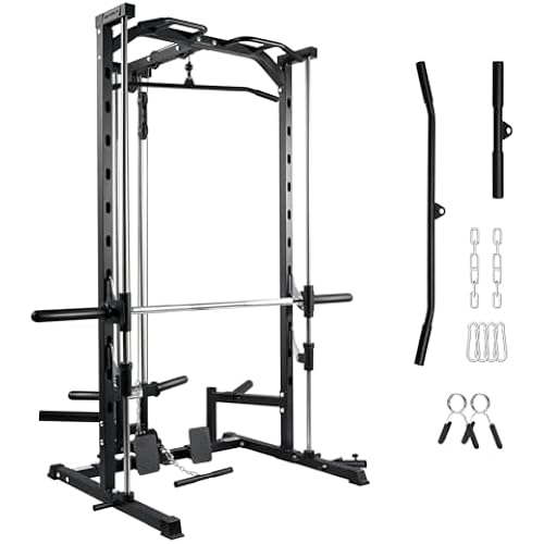 RitFit Smith Machine Power Rack with LAT-Pull Down System