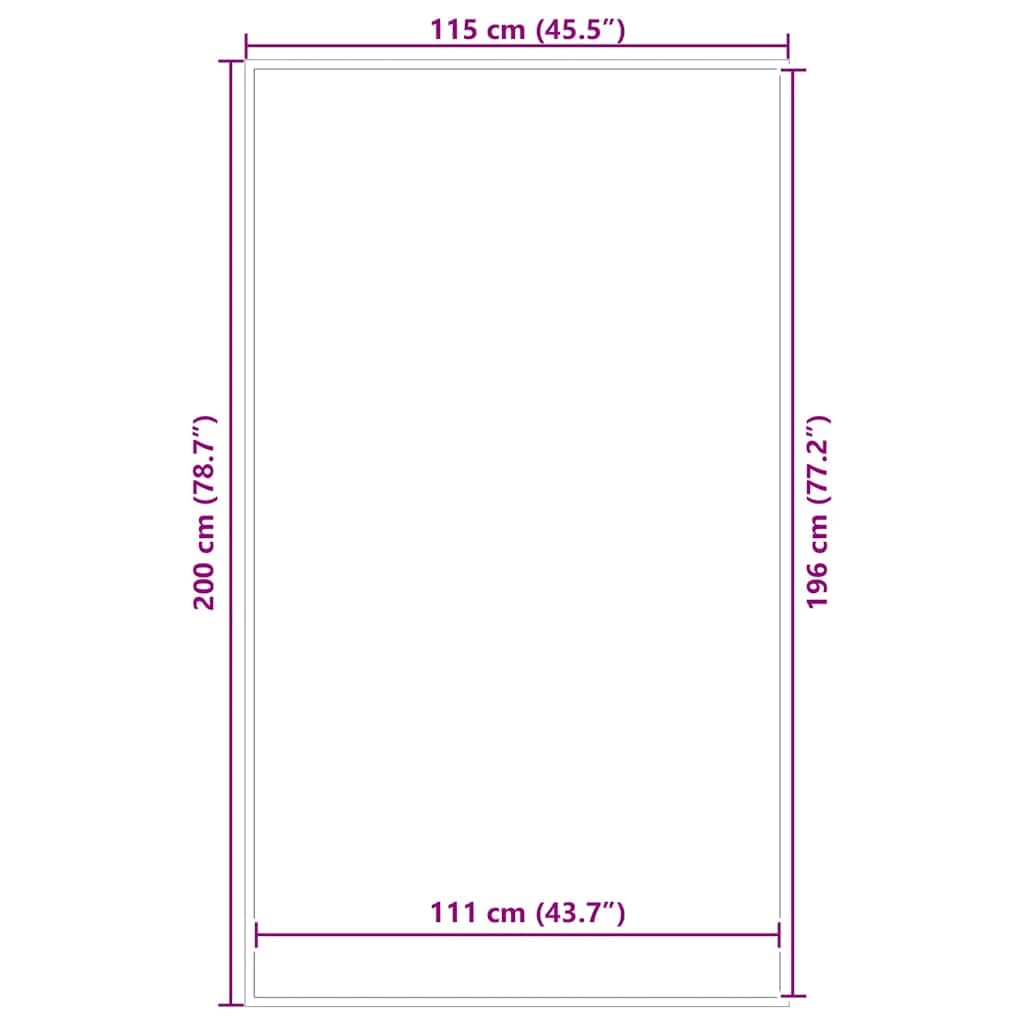 Felpudo azul 115 x 200 cm de polipropileno resistente con parte trasera de PVC antideslizante, absorbe la suciedad y el agua para entrada, pasillo, terraza, balcón e interiores