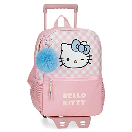 Hello Kitty Wink Sac à dos préscolaire avec chariot Rose 25 x 32 x 12 cm Polyester 9,6 L, rose, Sac à dos maternel avec chariot