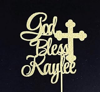 Any Name, God Bless Cake Topper, Baptism Cake Topper, First Communion Cake Topper, Personalized Name