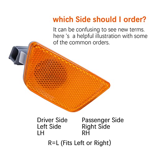 Ymhhefy Bumper Marker Light Front Driver Side Left Hand Compatible With Chevy Cruze 2011 2012 2013 2014 2015 Gm2550198N 42334144 #TOP3