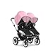 Bugaboo Donkey2 Sun Canopy, Soft Pink - Extendable Sun Shade for Full Weather Protection, Machine Washable