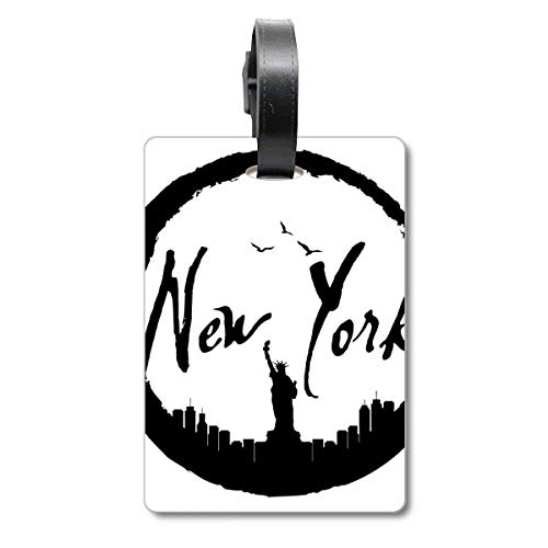 Étiquette de valise New York voyage USA design Liberty silhouette pour bagage de croisière