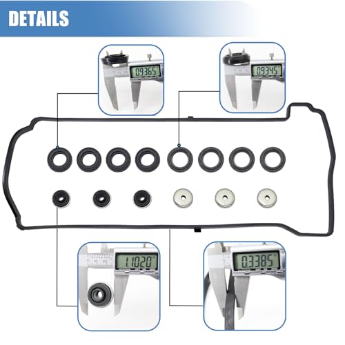 Image of Sorello Engine Cylinder Valve Cover Gasket Set Compatible with Acura CSX RDX RSX TSX for Honda Accord Civic CR-V Element - Replace VS50614R ES73071