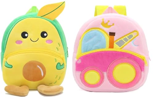 Image of blue tree Cute Boy's and Girl's Plush Bag Medium Quality Full Embroidery Designs Mini Travel Backpack Mango (Mango-Crane)