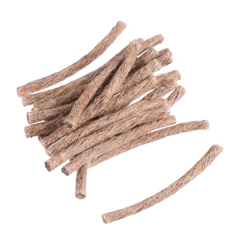 HANABASS 20pcs Wax-infused Hemp Wick Rope Fire Starters Lightweight Camping Hiking Survival Cord for Easy Outdoor Firestarting