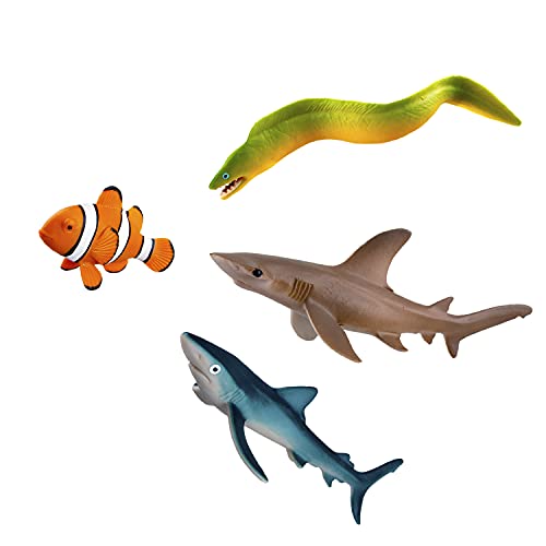 image for Toymany 14-Piece Realistic Sea Animal Figurines Set: 2-6