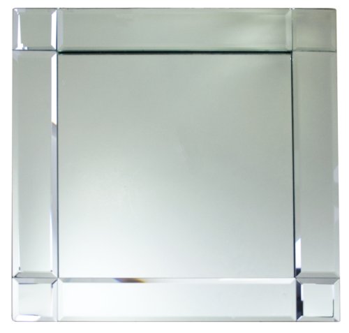 ChargeIt by Jay Framed Charger Large Decorative Mirror Glass Service Plate for Home & Professional Fine Dining Events, Dinner Parties, Catering & Weddings, Round, 13