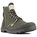 Palladium Men's Pampa Detroit Zip Boot, Non-slip Cotton Lace Up Vegan Boot for Fall Winter, Olive Night, 12M