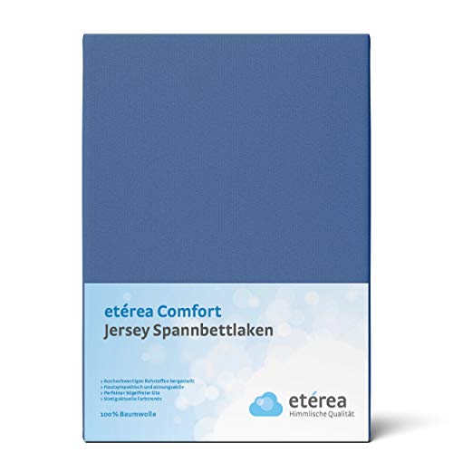 etérea Comfort Jersey Spannbettlaken 180x200 - 200x200 cm - 100% Baumwolle Boxspring Spannbetttuch Bettlaken bis 25 cm… - Image 3