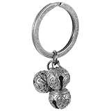 Tofficu Pet Collar Bells Set with 3 Pure Copper Decorative Hanging Bells 12mm for Cat and Dog Collar Accessories Vintage Silver Tone for Pet Tracking and Daily Use