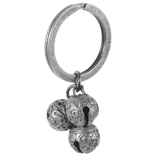 Tofficu Pet Collar Bells Set with 3 Pure Copper Decorative Hanging Bells 12mm for Cat and Dog Collar Accessories Vintage Silver Tone for Pet Tracking and Daily Use