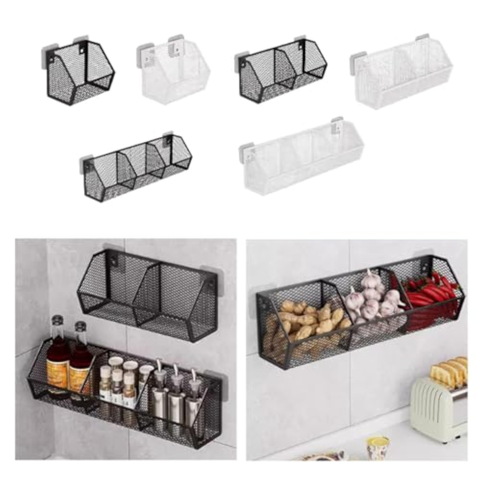 Wall Hanging Baskets Wall Mounted Multiuse