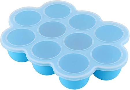 ROSEFINCH Silicone Baby Food Freezer Tray, Baby Food Containers Perfect Storage Container for Homemade Baby Food, Vegetable & Fruit Purees and Breast Milk Pack of 1 (Sky Blue)