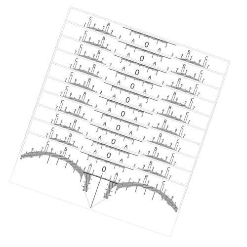VICASKY Lot de 10 Règles à Sourcils Jetables Blanches, Gabarits de Maquillage Précis pour Tracer la Ligne des Sourcils, Outil de Positionnement Nivellement Pratique pour Microblading et